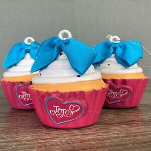 JoJo Siwa Cupcake & Bow Christmas Ornament‎ Set of 3 Multicolor Ornaments